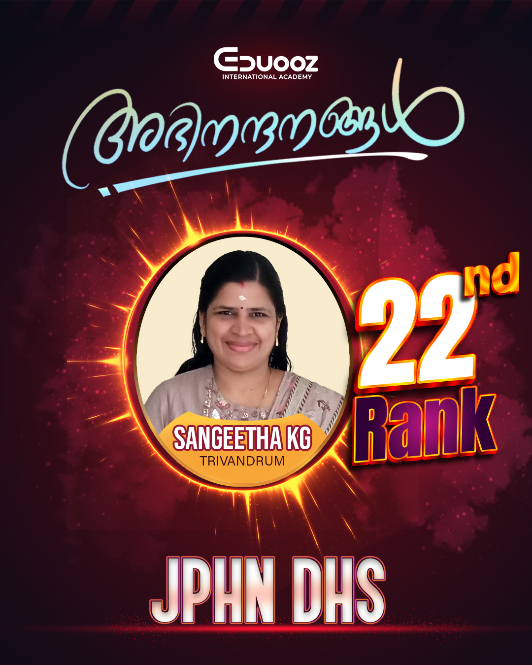 Rank holder portrait: 22 sangeetha jg JPHN DHS.jpg